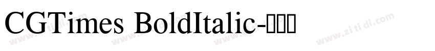 CGTimes BoldItalic字体转换